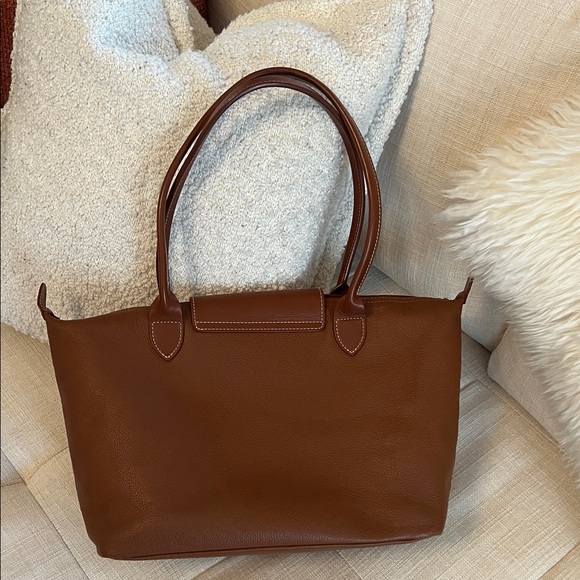 Longchamp Medium Le Pliage  Leather Tote Bag - Picture 2 of 9